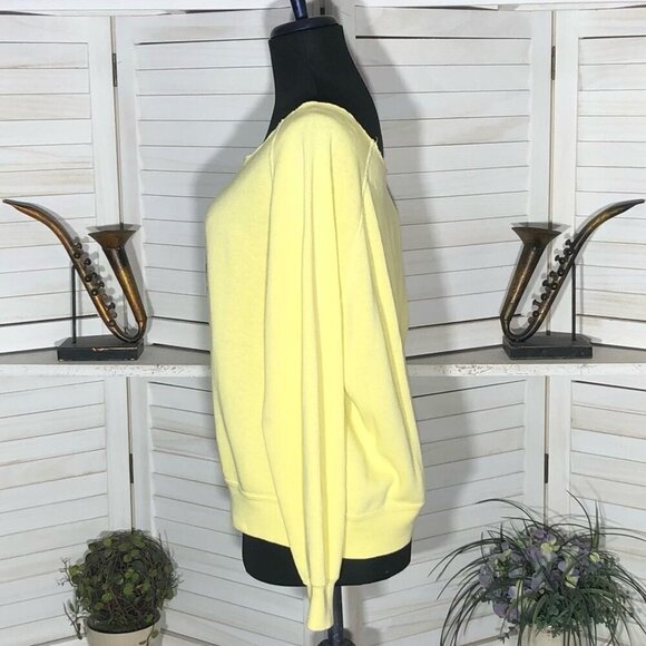 Vintage 90s Born to Be Wild Penguin Sweatshirt Yellow Medium - Picture 4 of 8